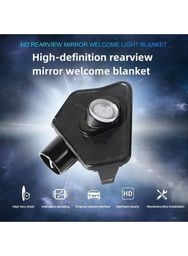 فيريكس قطعتان من مصابيح عرض شعار AMG على السجاد لسيارات مرسيدس بنز A وB وC وE وS وCLA وCLS وGLA وGLK | إضاءة ترحيبية LED لمرآة الرؤية الخلفية | شعار عالي الوضوح فائق السطوع، لا يبهت، مصابيح ترحيبية سهلة التركيب - Image 4